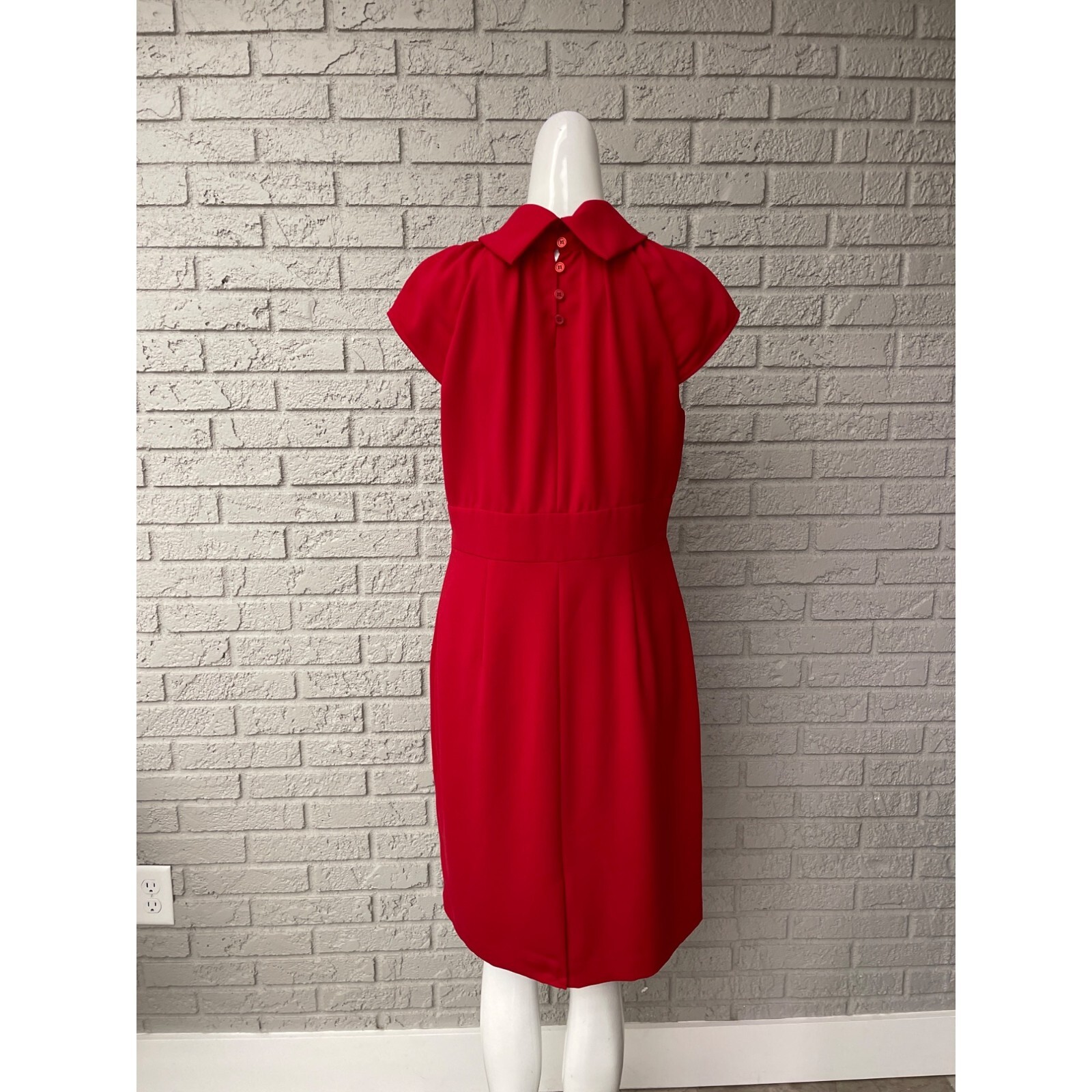 Petite Sophisticate Fold-Over Collar Sheath Dress Size 10P