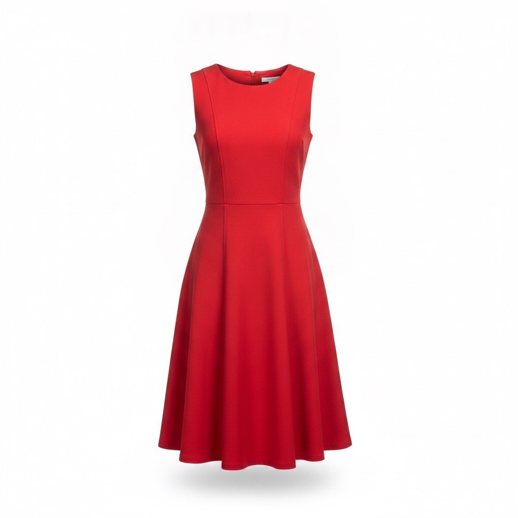 Tommy Hilfiger Womens Red Sleeveless Fit & Flare Dress Size 12