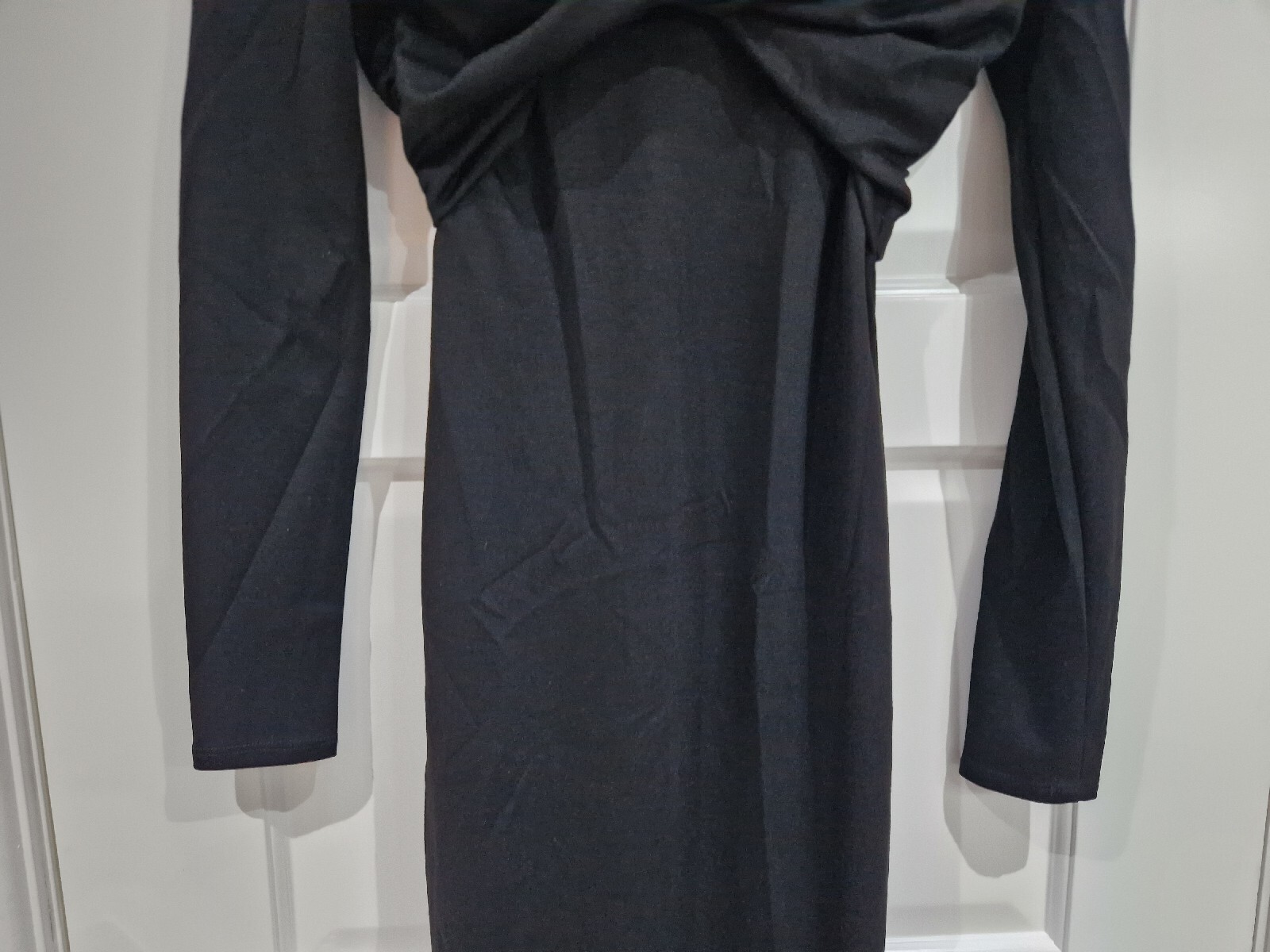 Anthropologie Twisted Front & Back Midi/Maxi Dress Size UK 8 Black New No Tags