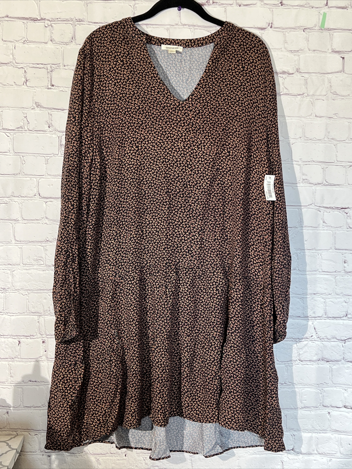 NWT Goodthreads Women’s Mini Navy Geo Swing T Shirt Dress Size Large