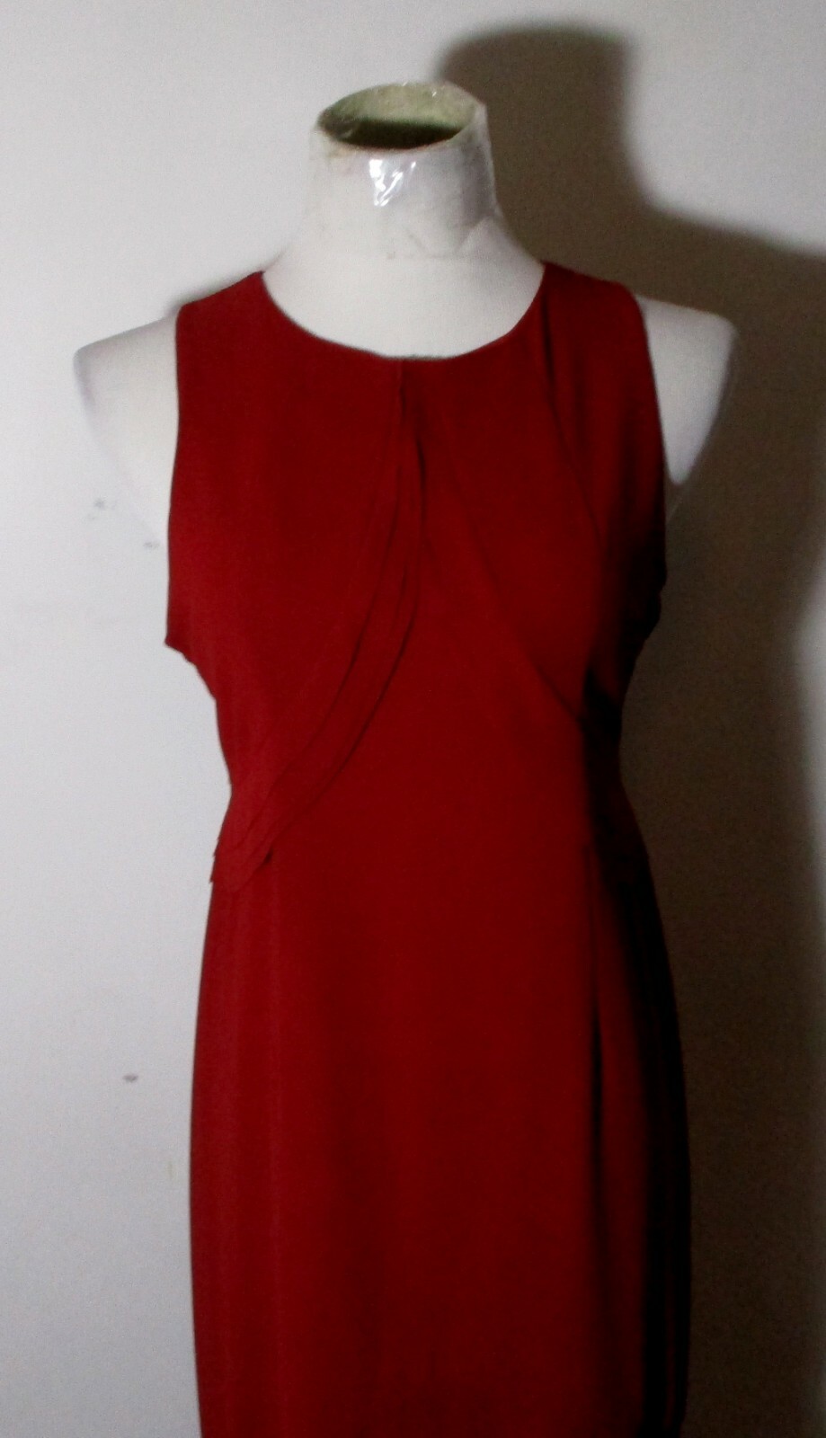 YA Los Angeles Burgundy Full Length Sleeveless Silk Dress Size L