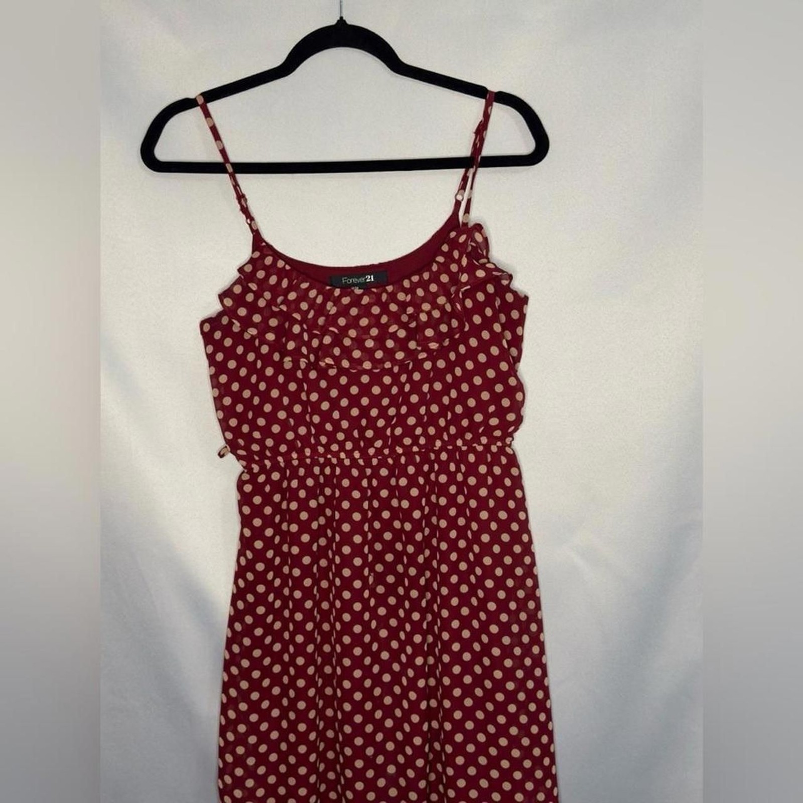 Forever-21 Women’s Tan and Red Dress