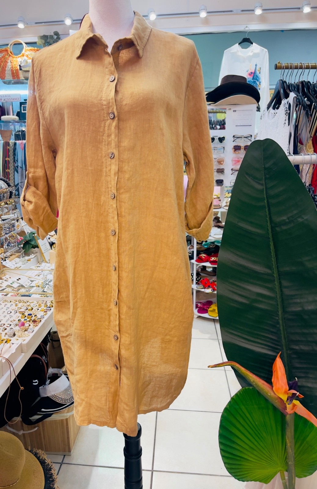 100% Linen dress, made in Italy