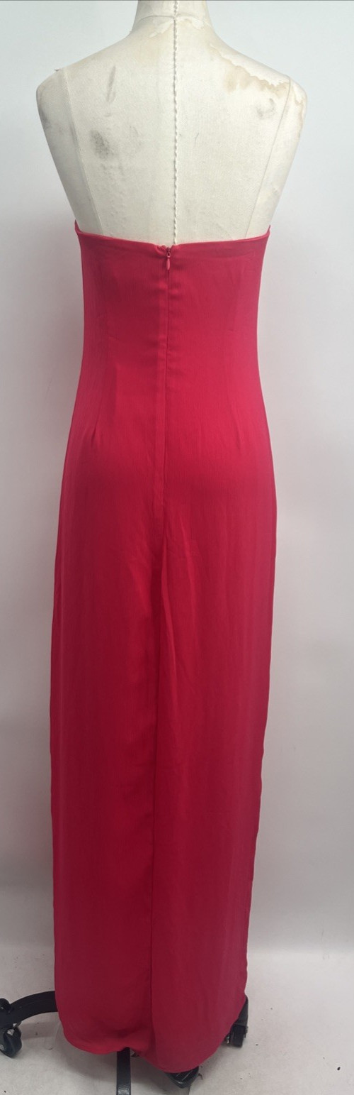 Superdown Women’s Front Slit Pink Asher Non-Slip Strapless Dress Size Medium