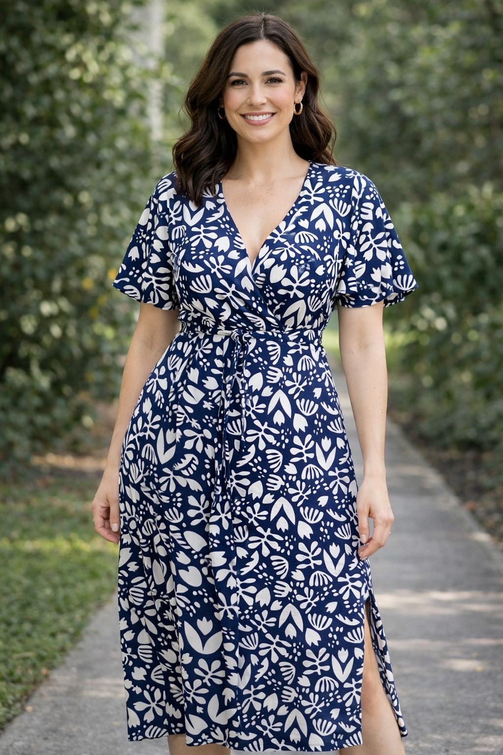 Women’s Blue Vanilla Angel Sleeve Tea Dress Size 10