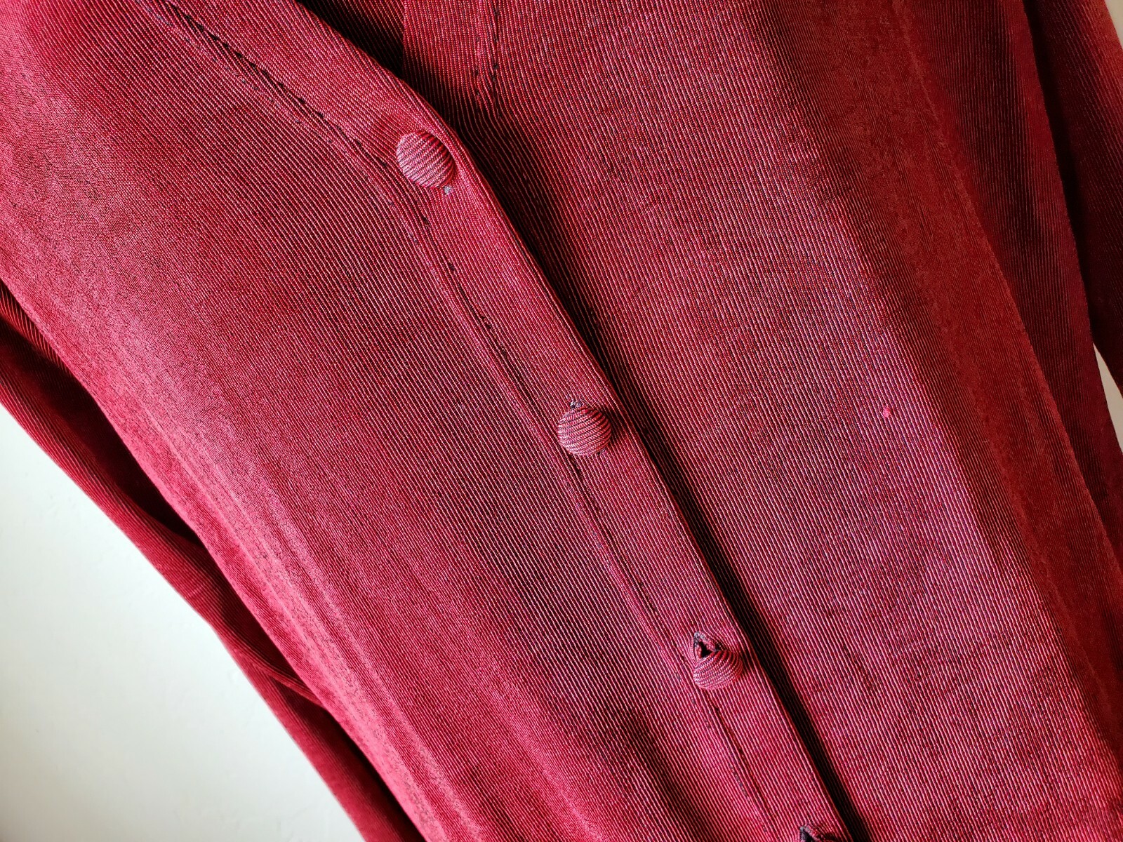 #39 – LINDA LUNDSTROM Basics Red Dress + Cardigan 2Pc Set L NWT New Vintage 70s