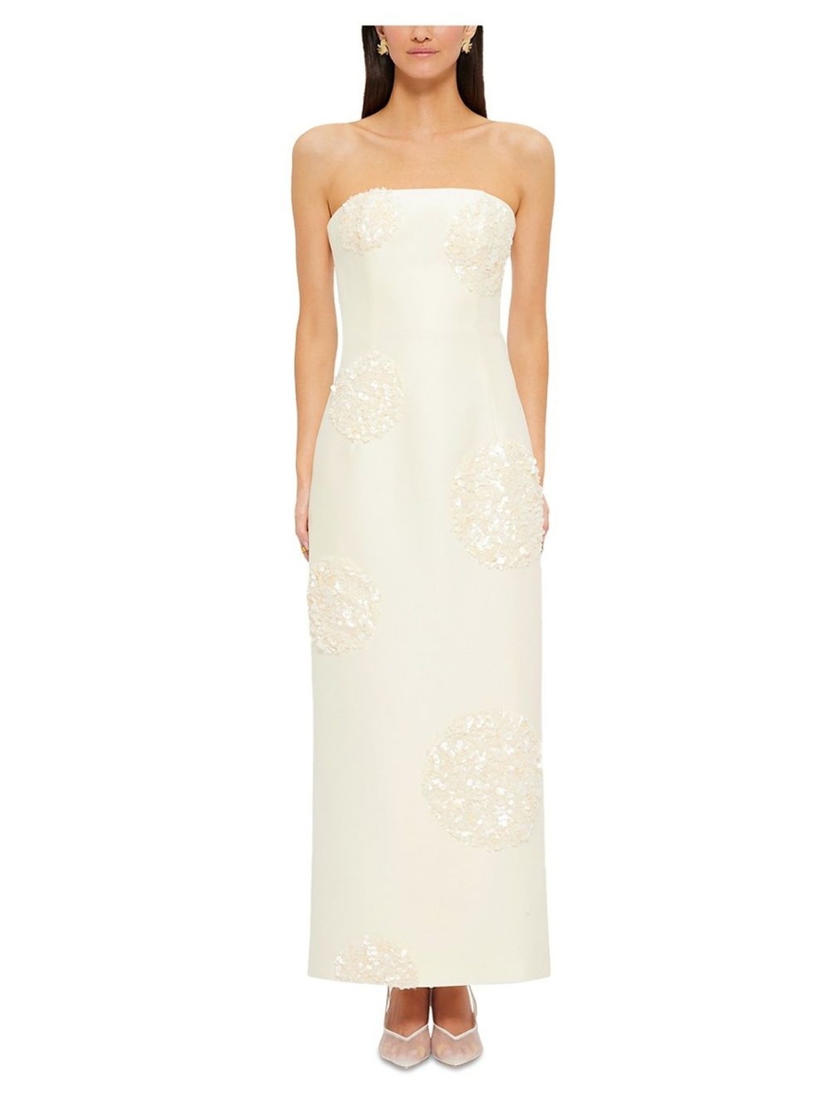 LEO LIN Cleo Appliqué Floral Sleeveless Midi Dress A-Line NWT