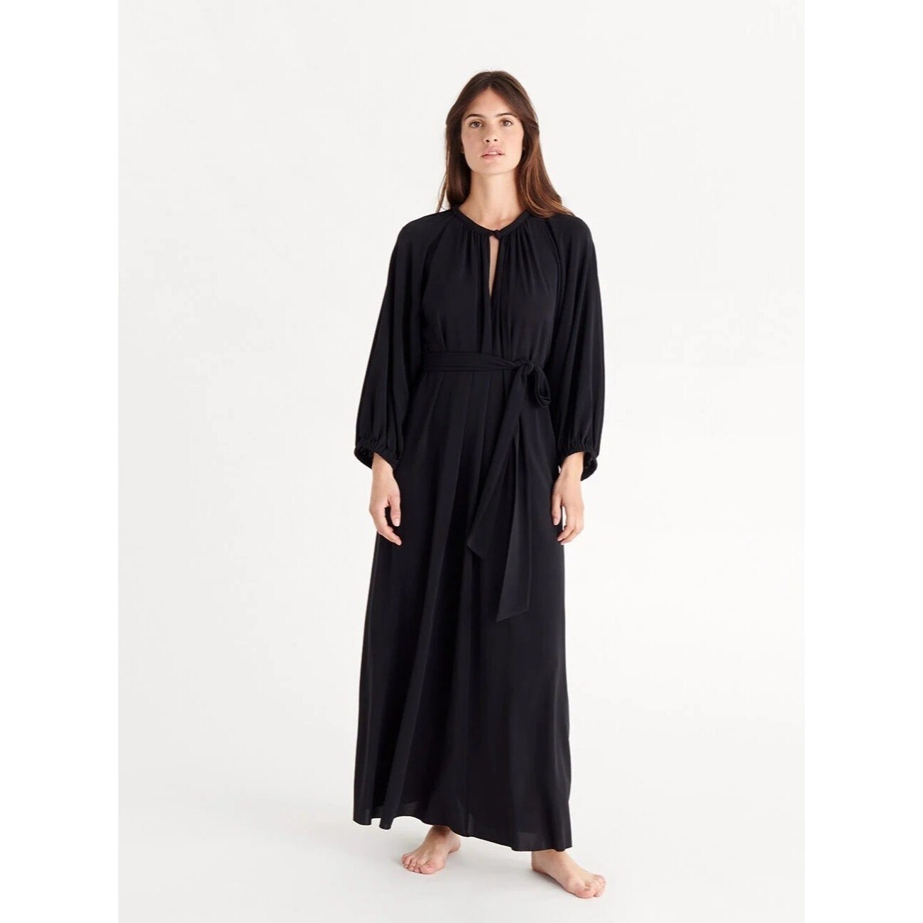 ERES Adela Dress in Noir Black Medium New Womens Maxi Long Beach Gown