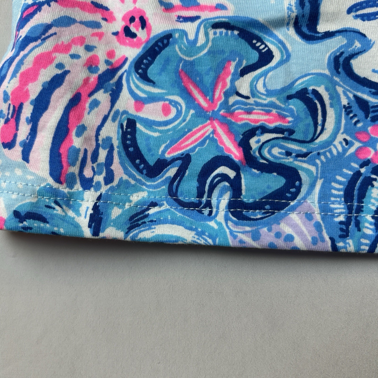 Lilly Pulitzer Dress Small Pink Blue Shells Starfish Dev Bahamas Beachcomber