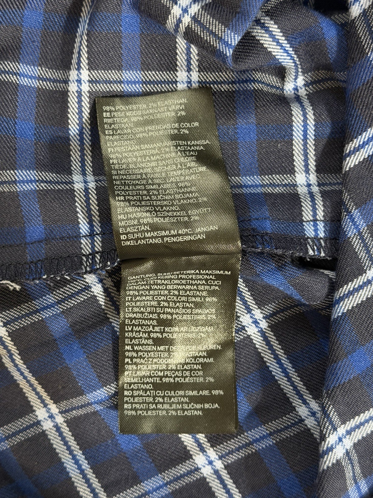 Divided by H&M Blue Plaid Pleated Dress in Size XS / EU Size 34