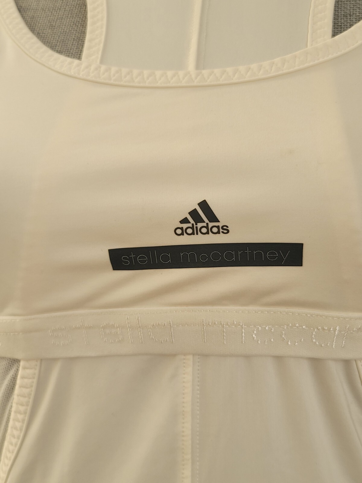 adidas by Stella McCartney Off White Pleated Layered Mesh Tennis Dress Small