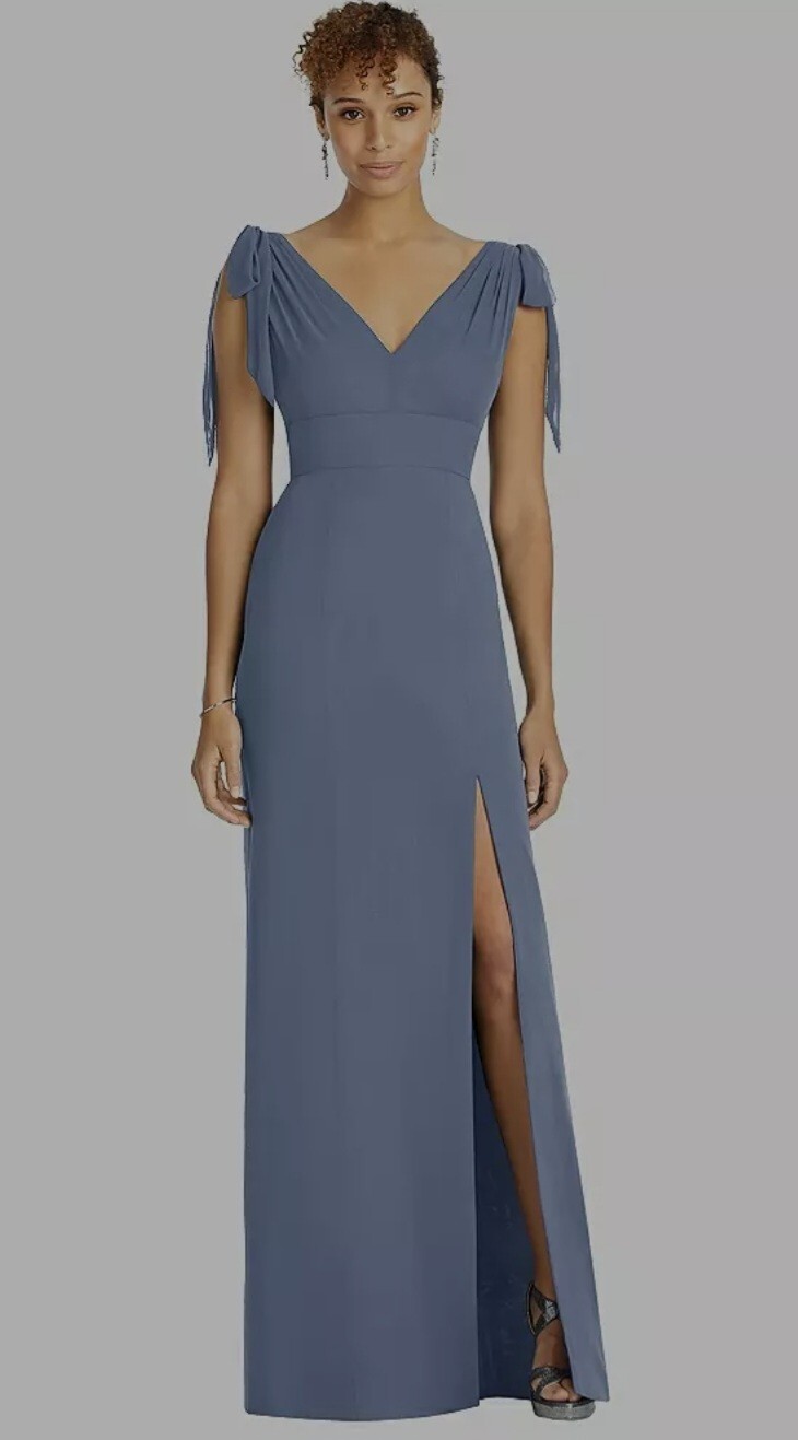Dessy Collection 4542 Sleeveless Bridesmaid Dress. Larkspur Size XS/0