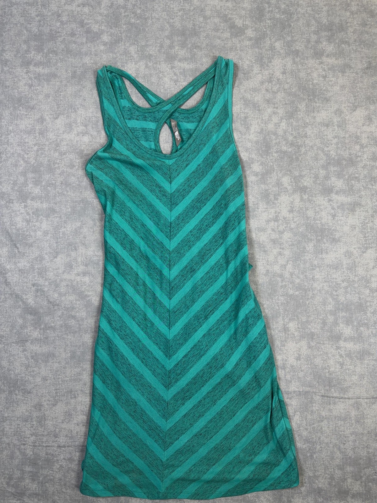 The North Face Dress Womens M Green Striped Tank Sundress Belted Travel Casual
