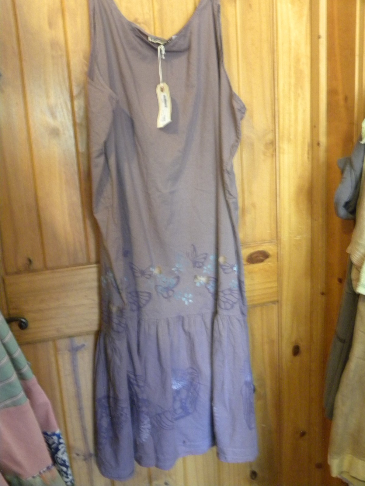 NWT BLUE FISH DROP WAIST LIGHTWEIGHT MAXI SUN DRESS EGGPLANT 2X