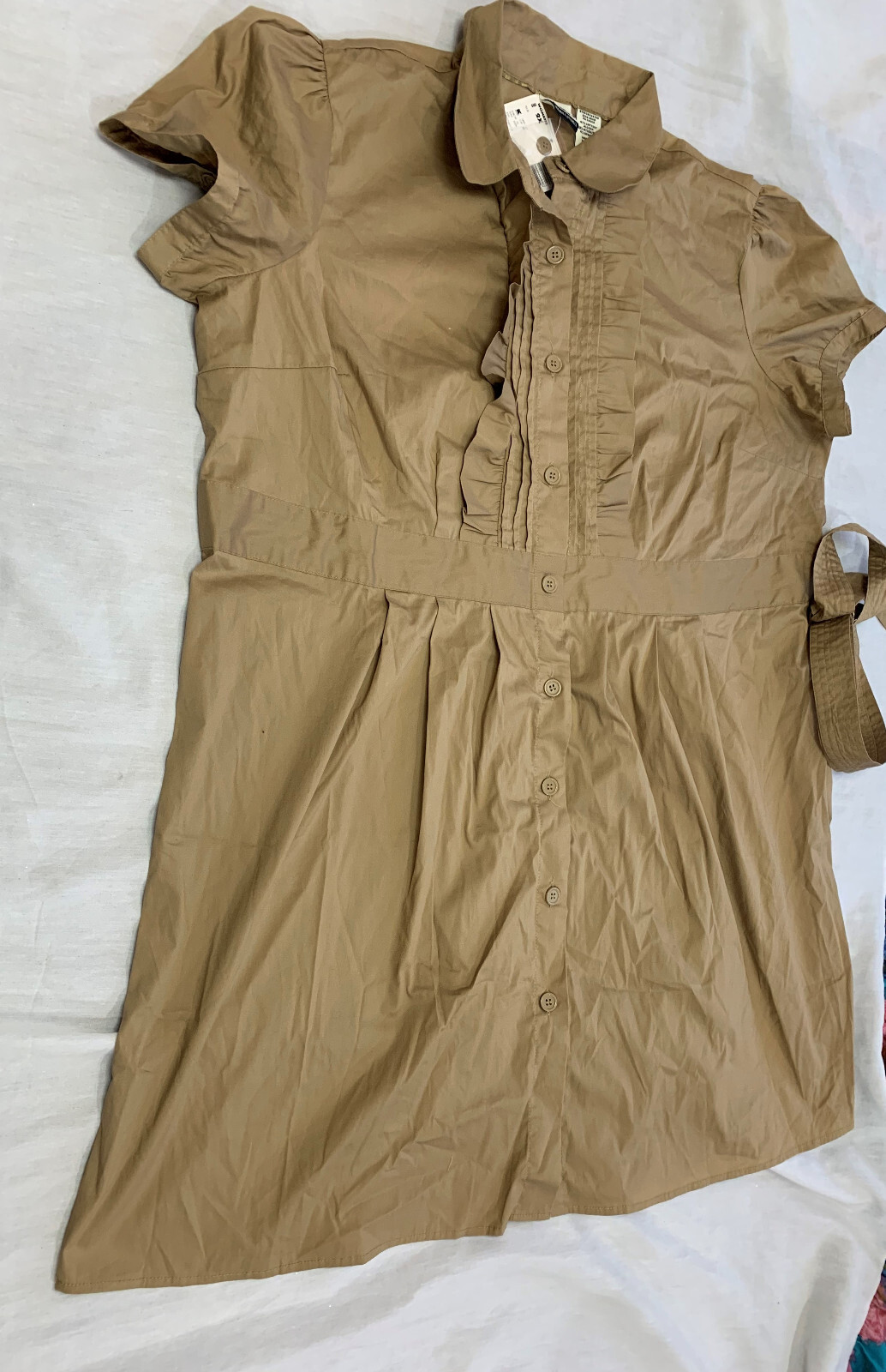 NWT ROUTE 66 WOMENS BUTTON UP BELTED DRESS SIZE 2X