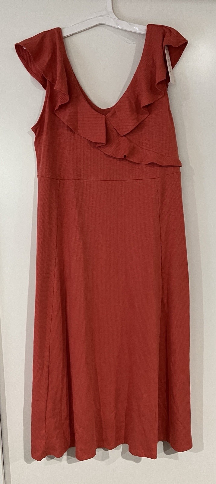 Flutter Short Sleeve Knit Midi Maternity Dress – Isabel Maternity-Size XL
