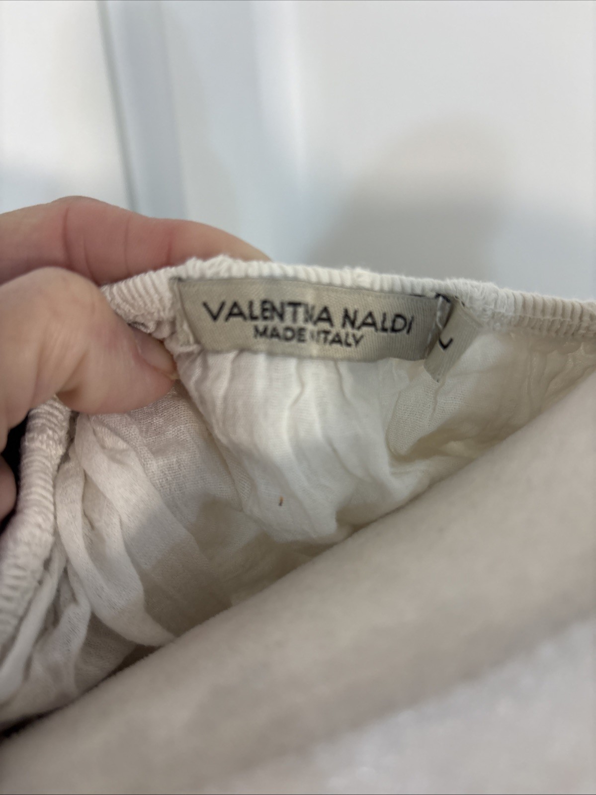 Valentina Naldi Dress Womens Large White Eyelet Romantic Boho Feminine Cottage