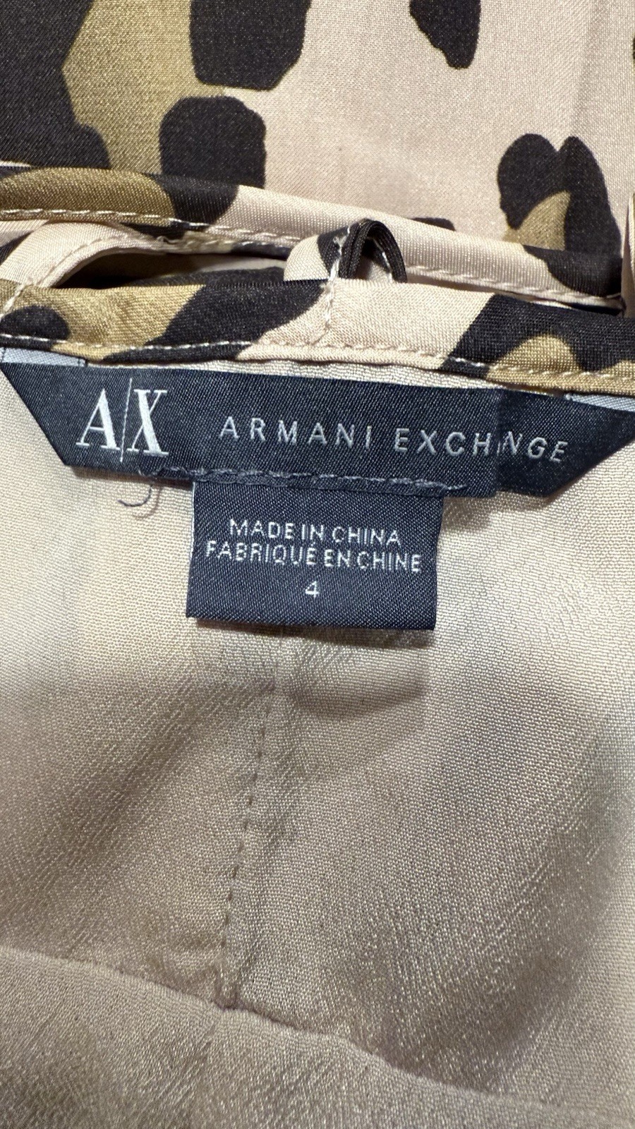 A/X Armani Exchange Women Cheetah Print Maxi Dress Sz 4-Small Party Cocktail