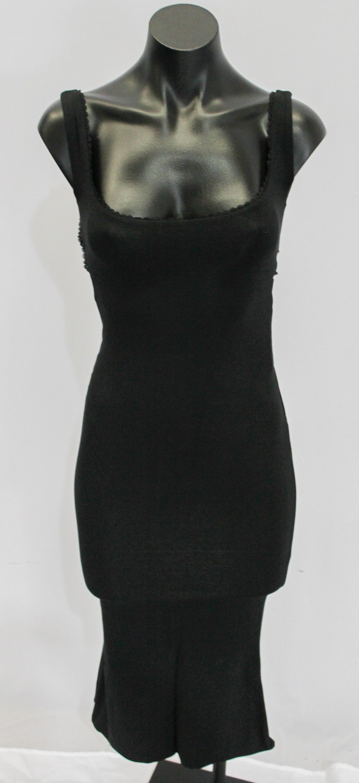 Oh Polly Women’s Navi Modal Lace-Trim Midaxi Dress MS7 Black UK 6 (US 2) NWT