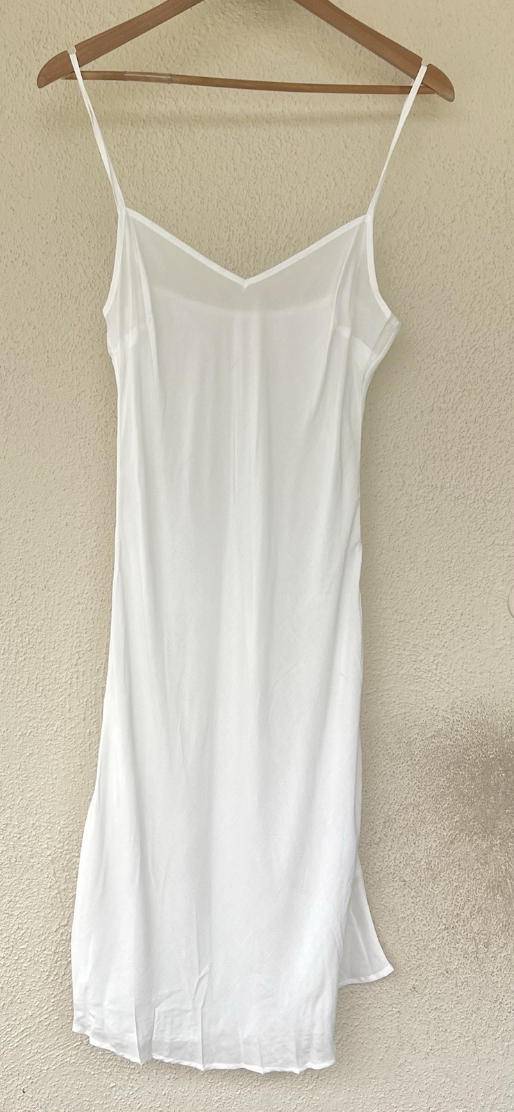 Sezane Adele Short Sleeve Embroidered Midi Dress Eyelet Collar Ecru FR 36 US 4
