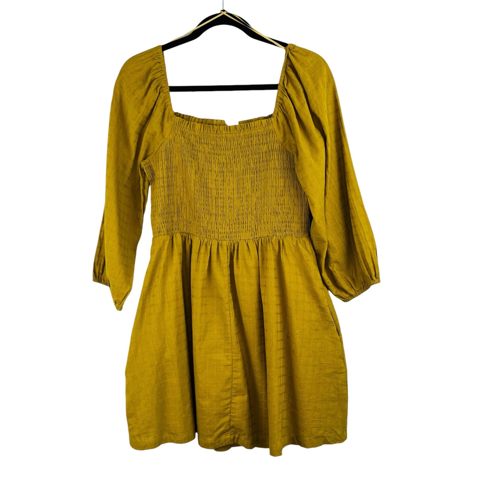 Lost + Wander Forest Jewel Smocked Mini dress in Ecru Olive Medium NWT MSRP $118