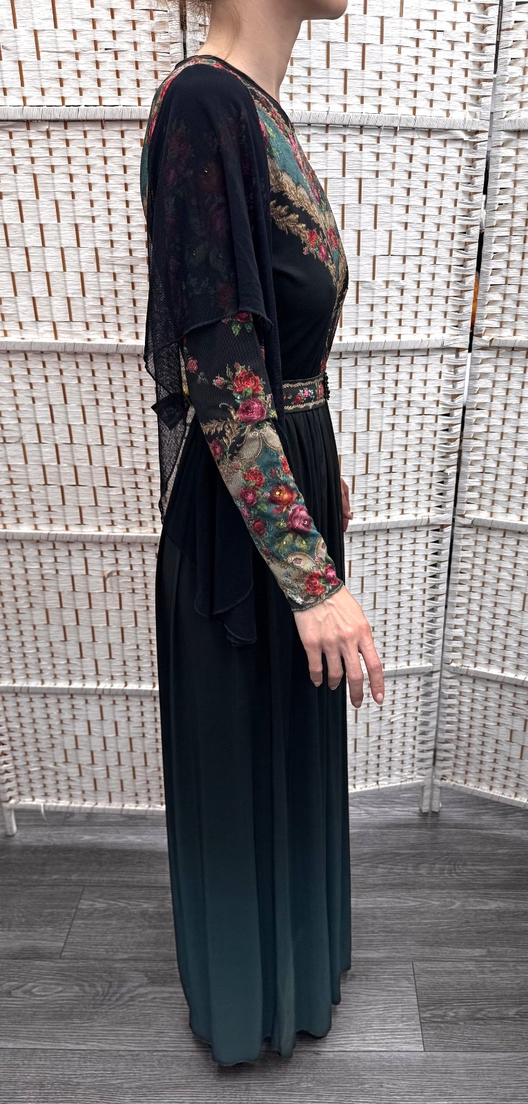 Negrin Elegant Full length Floral dress Size – S – NWT.