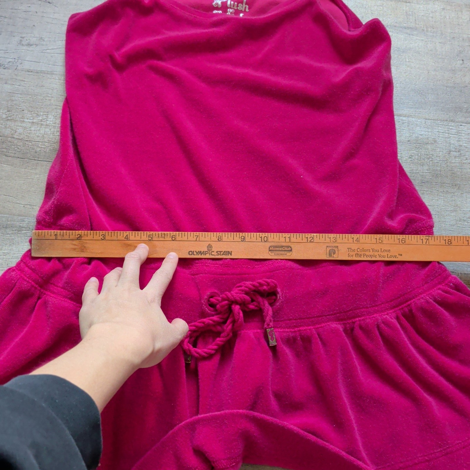 Victoria’s Secret Plush & Lush bright Pink terry cloth tank belted dress Mediu