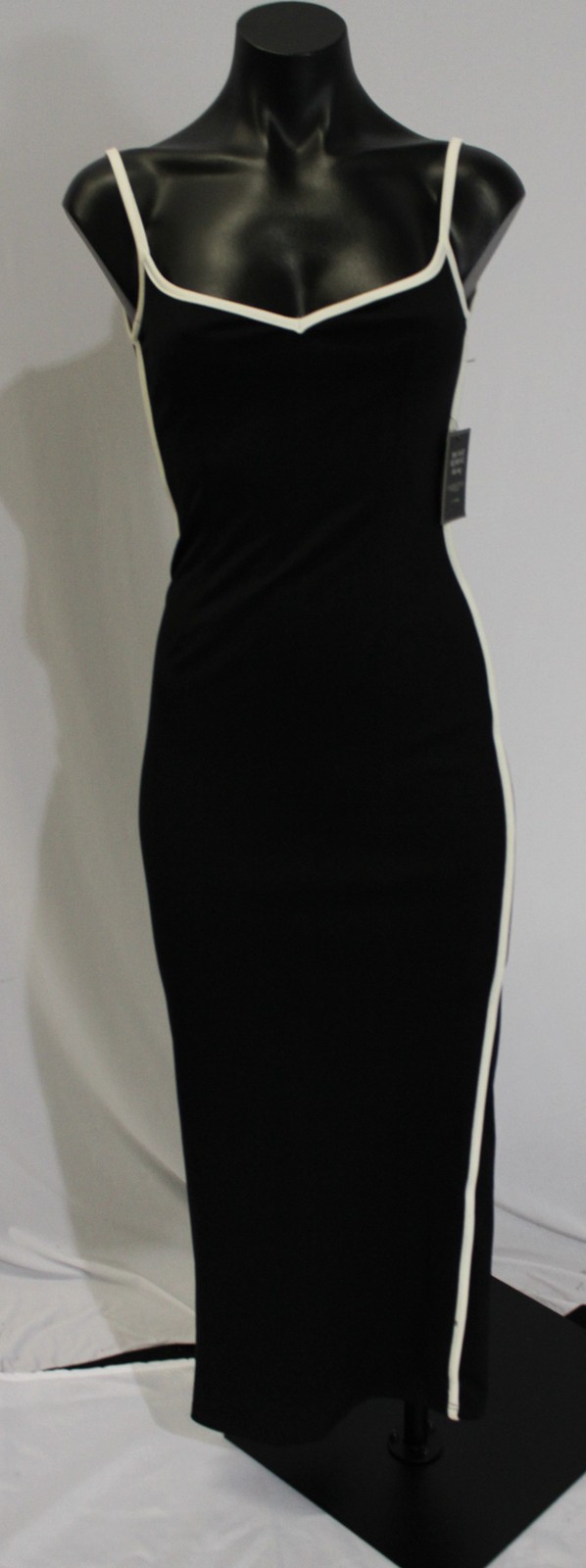 Jlux X Label Women’s Jordan Contrast Fitted Midi Dress AC2 Black Small NWT