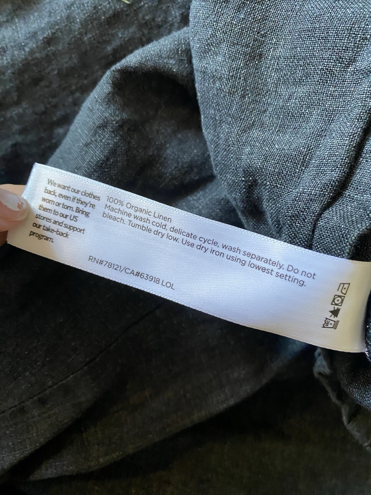 Eileen Fisher 100% Organic Linen Flowy Dress XXS
