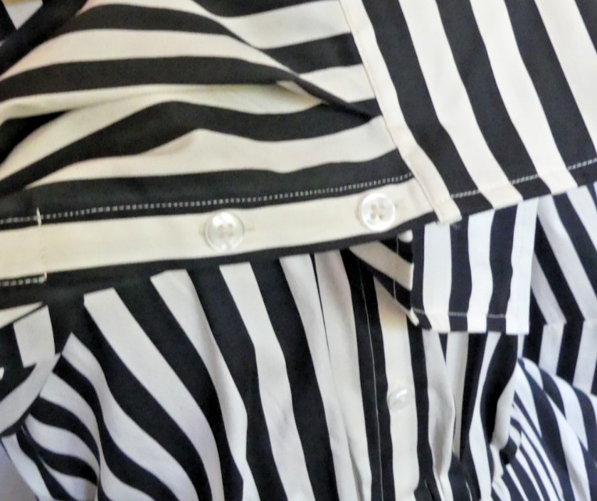 Simon Miller Maxi Inna Poplin Dress Black White Striped US Med Style # W45793170