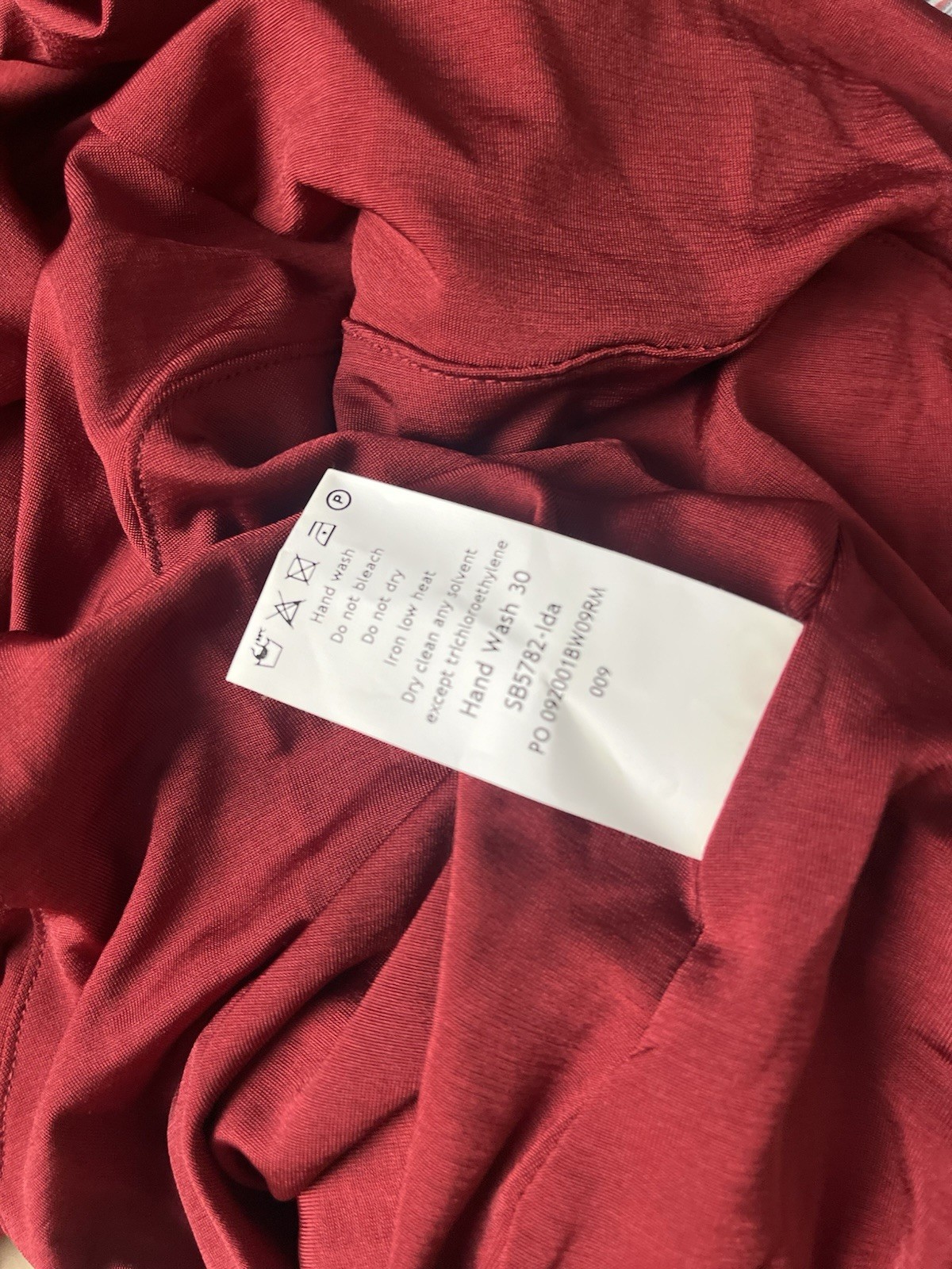 NWT House Of CB Ida Red Wine Ruched Dress XS