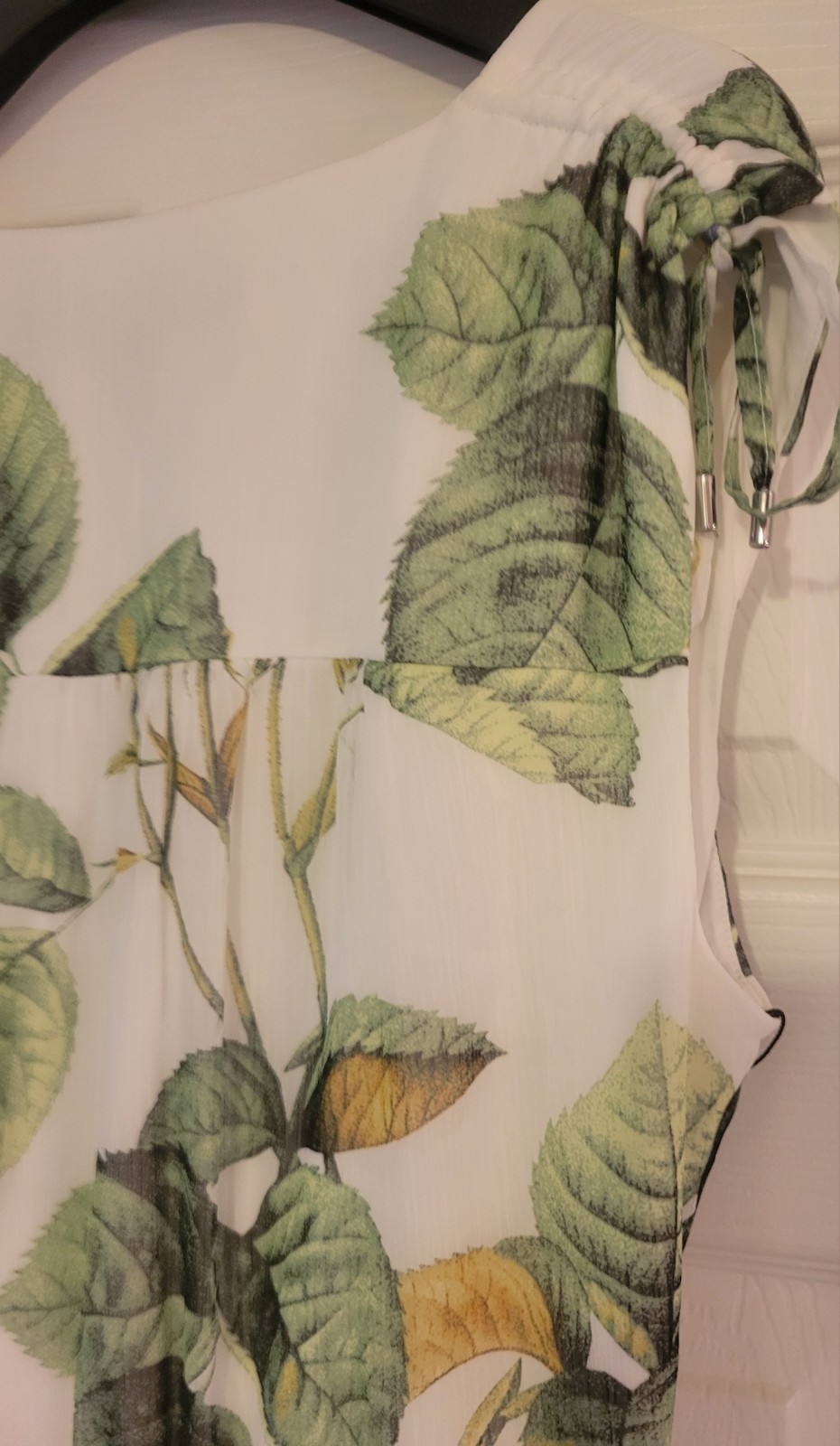 White House Black Market Ruched Midi Dress Forever Floral Hem Ecru NWT $170 8