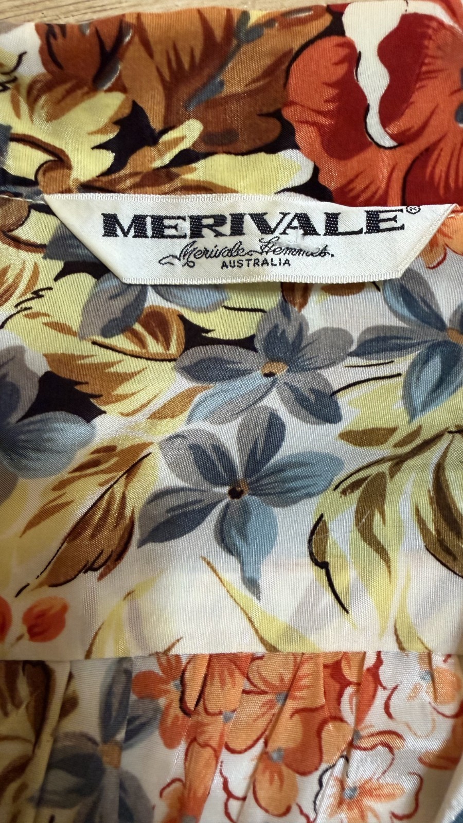 Merivale Australia Ladies Button Front Floral 3/4 Dress Size 4 US/ 8 AUS