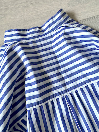Journal Standard Blue White Striped 100% Cotton Shirt Dress Size M Relaxed Fit
