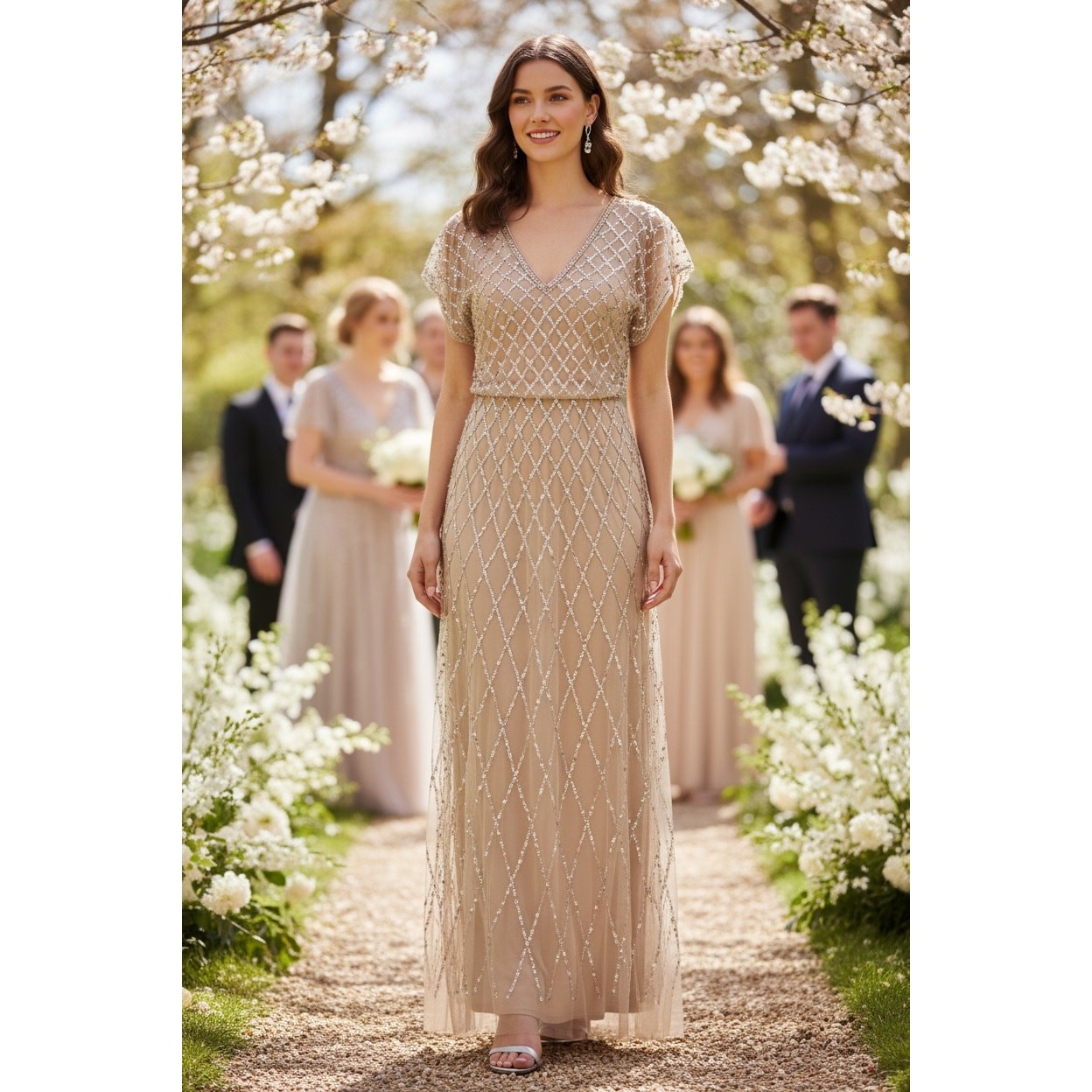 ADRIANNA PAPELL DRESS 6 GOWN MOTHER OF THE BRIDE FORMAL EVENING WEDDING GUEST
