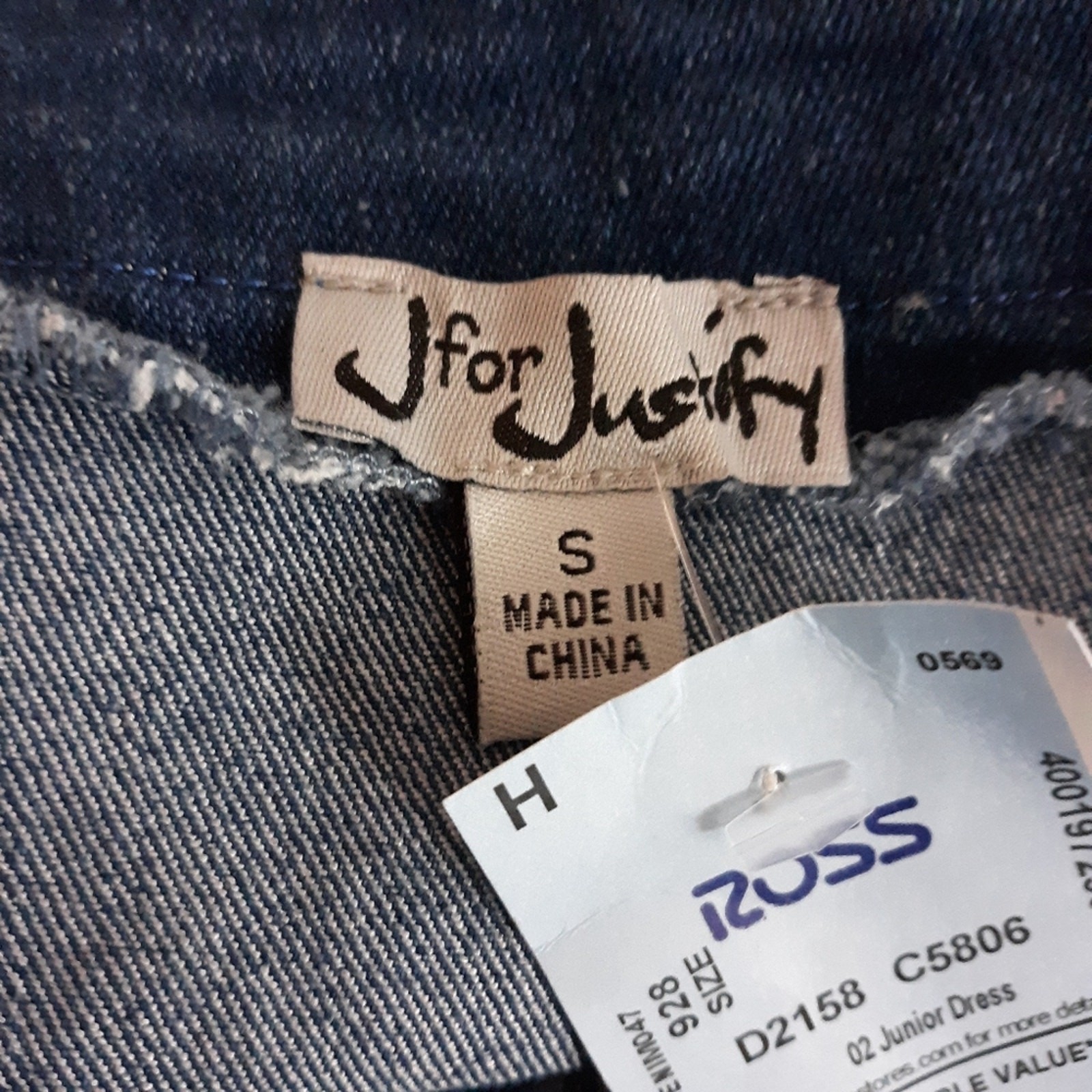 J for Justify Juniors Denim Dress Size Small Blue Y2K Festival Weekend Coastal