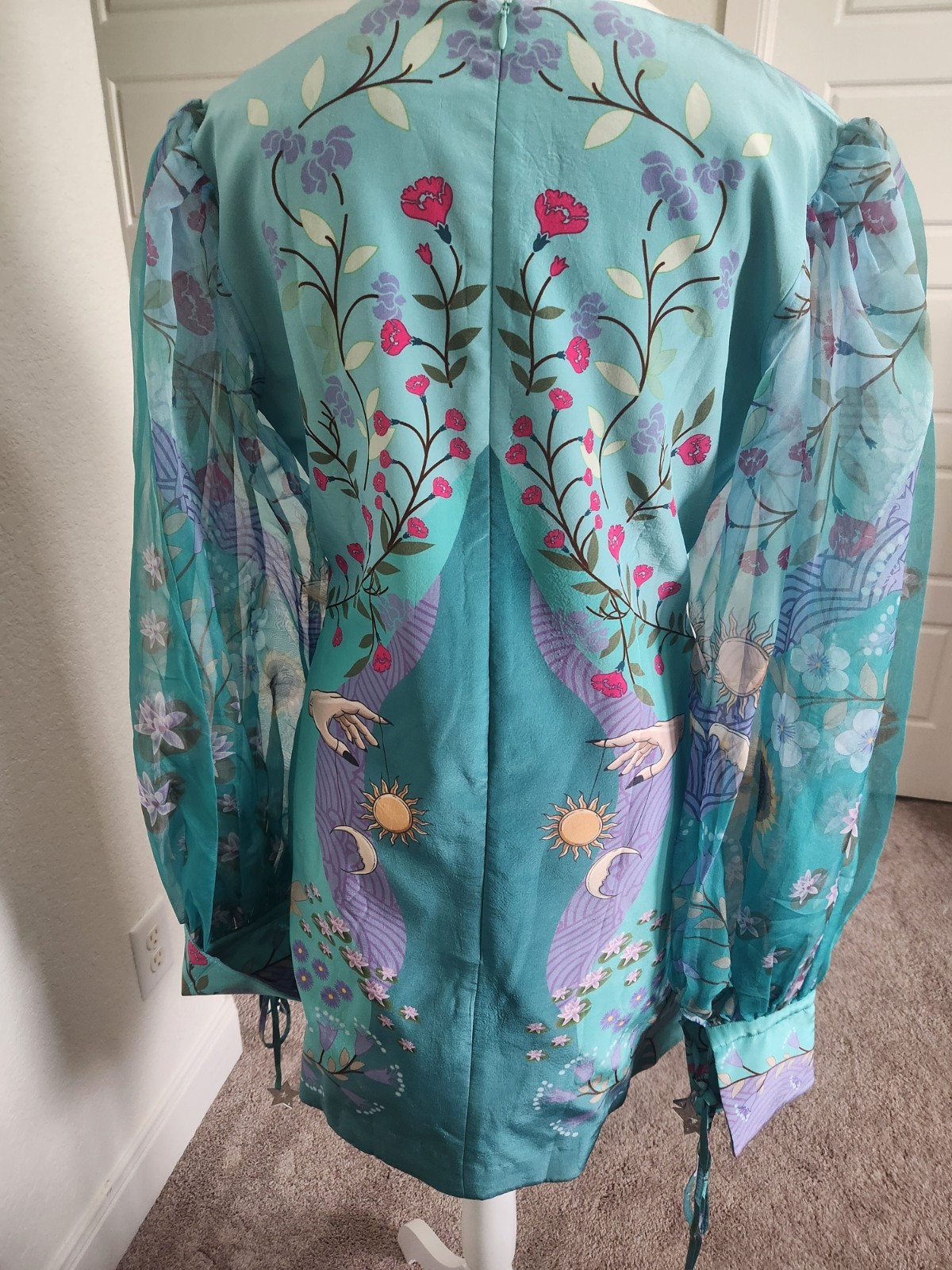 Gorgeous Hand Designed Limerick Dress. Fantasy Themed Fabric