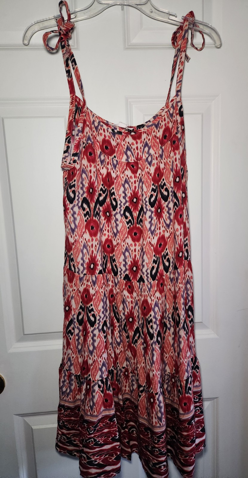 BeachLunchLounge NEW Skylar Paisley Floral Sundress Coral Red NWT Womens Small