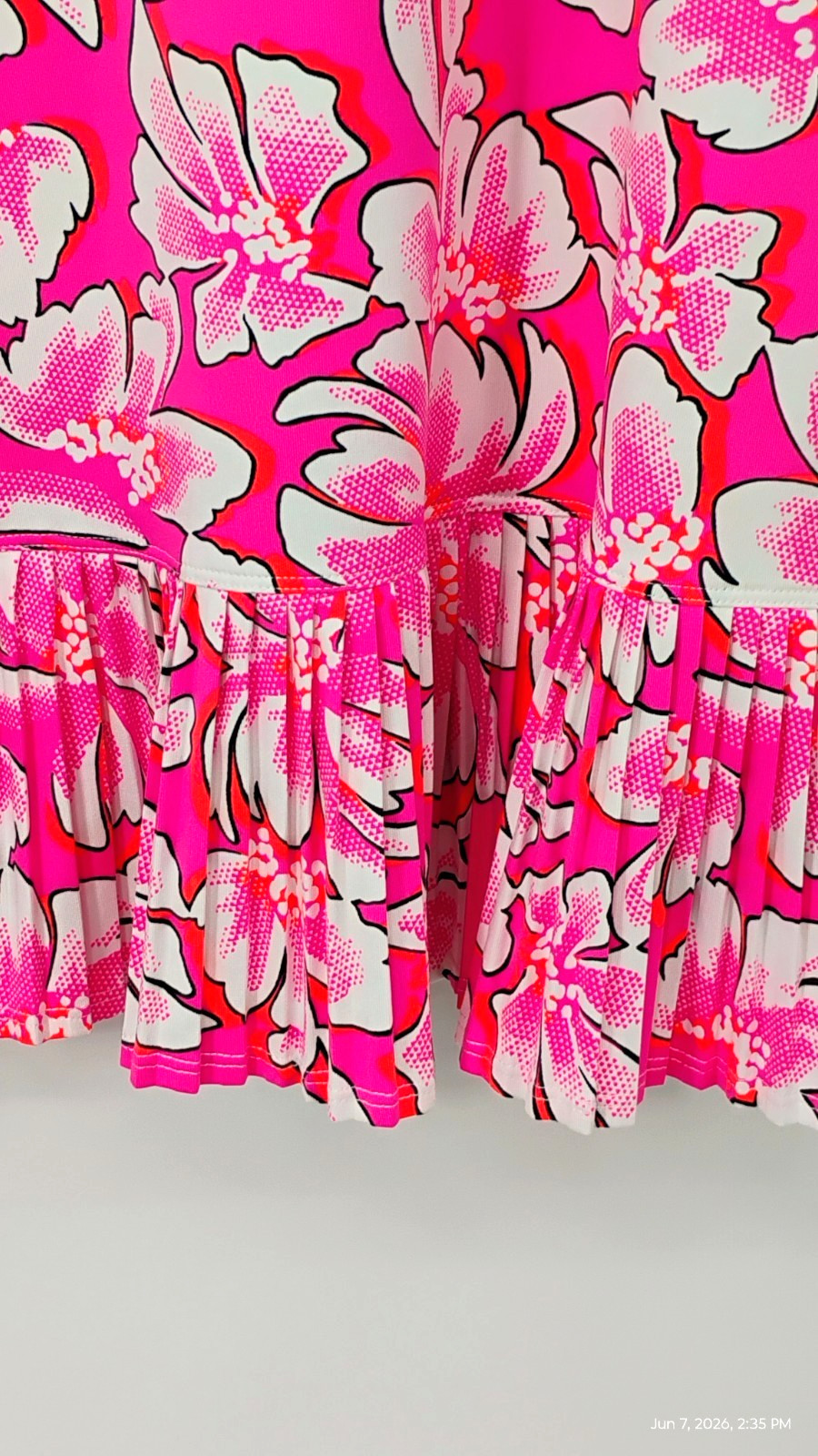 NEW Tail Activewear Nabila Sleeveless Dress UPF 50 Pink Sugar Blossom Floral XL