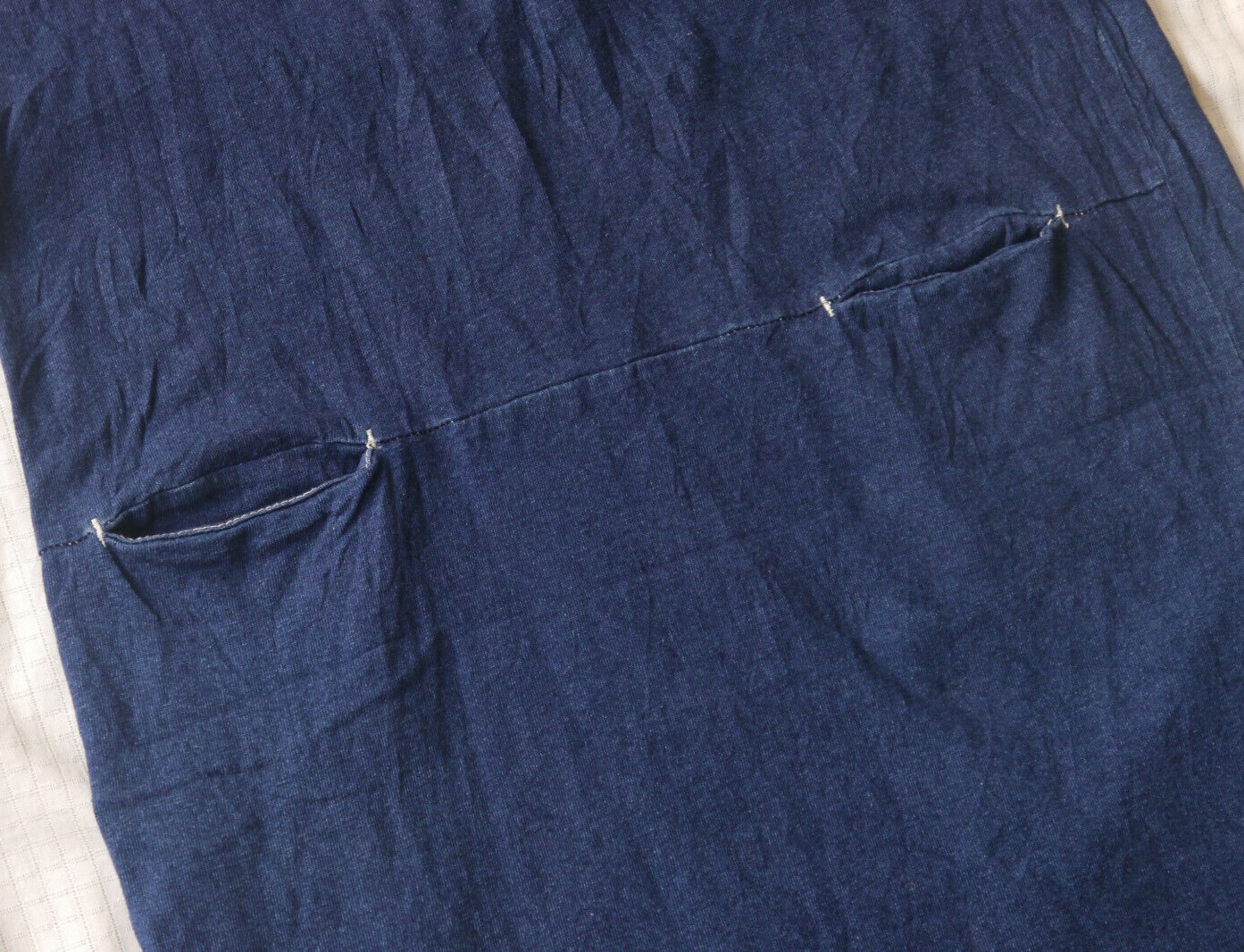 Journal Standard JS Work Indigo Blue 2 Pocket Dress Sz M Japan