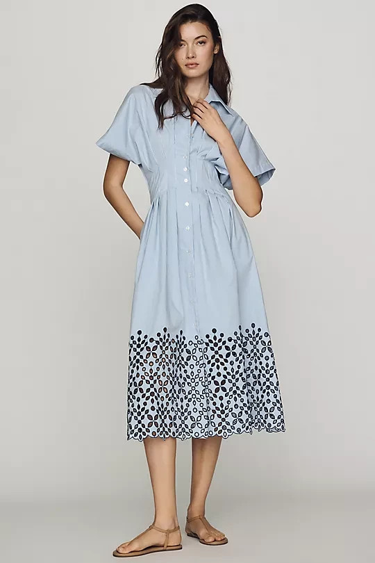 Anthropologie – Tobie Eyelet Shirtdress by Exquise Sale OFF 4130942140048