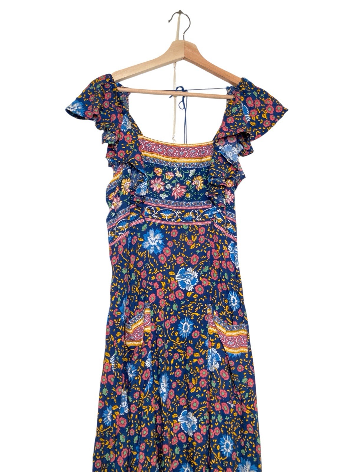 Free People + Spell and the Gypsy Collective Folk Town Floral Boho Maxi Dress L