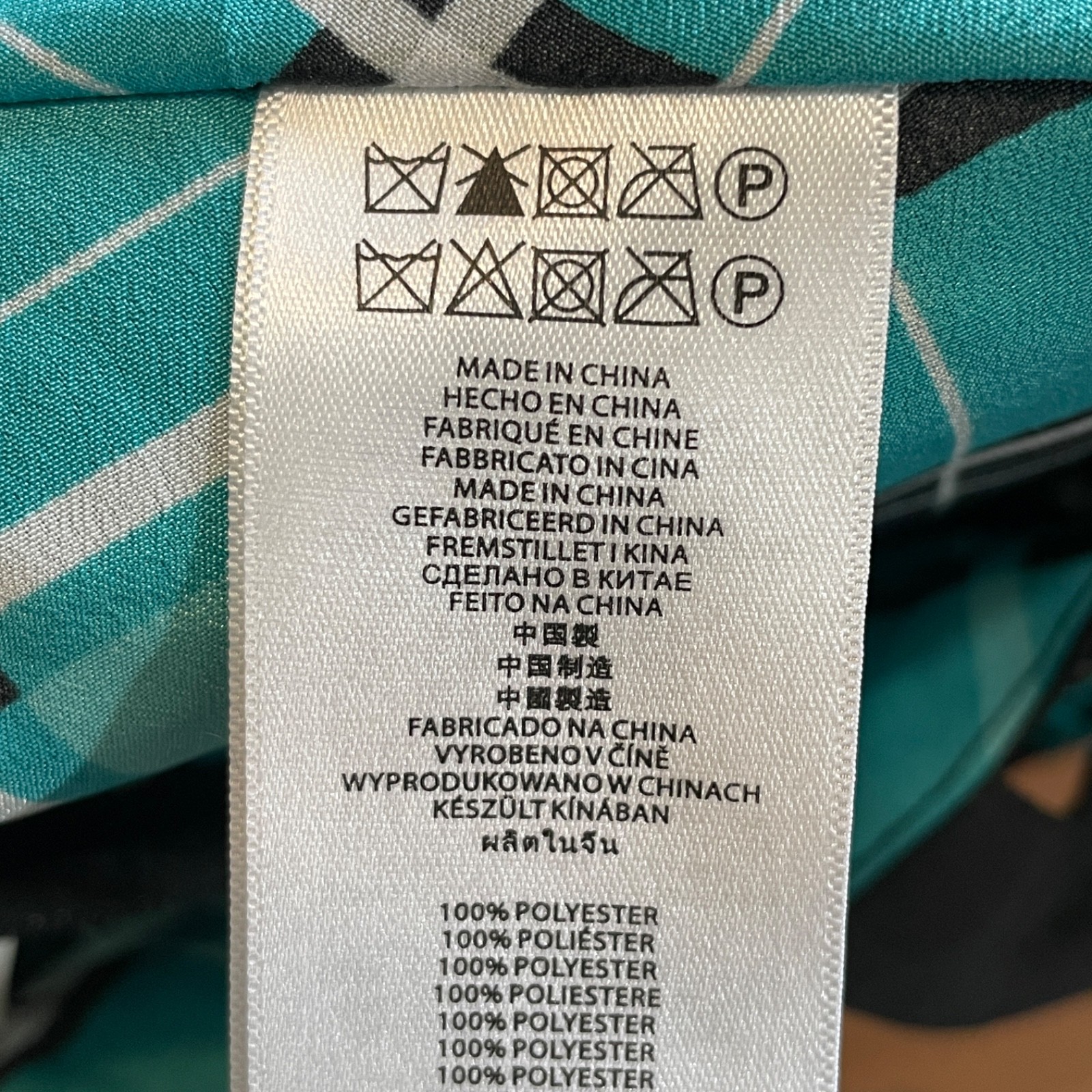 MICHAEL Michael Kors Teal Black Plaid Scarf Print Handkerchief Maxi Dress S/M