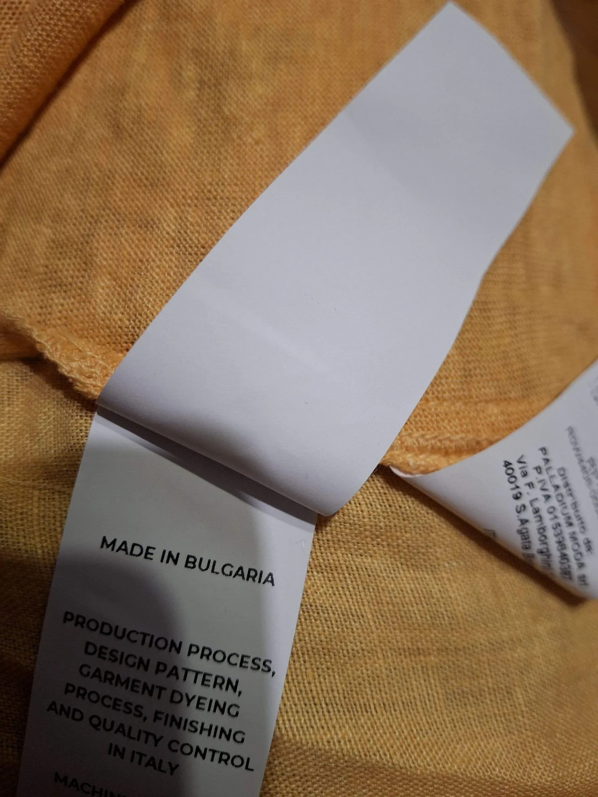 Palladium Moda Linen Midi Dress Boho Style Straight Cut Orange Summer Size M