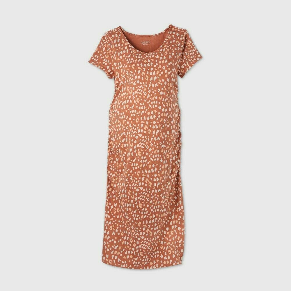 Animal Print Short Sleeve T-Shirt Maternity Dress Isabel by Ingrid & Isabel ~ XS