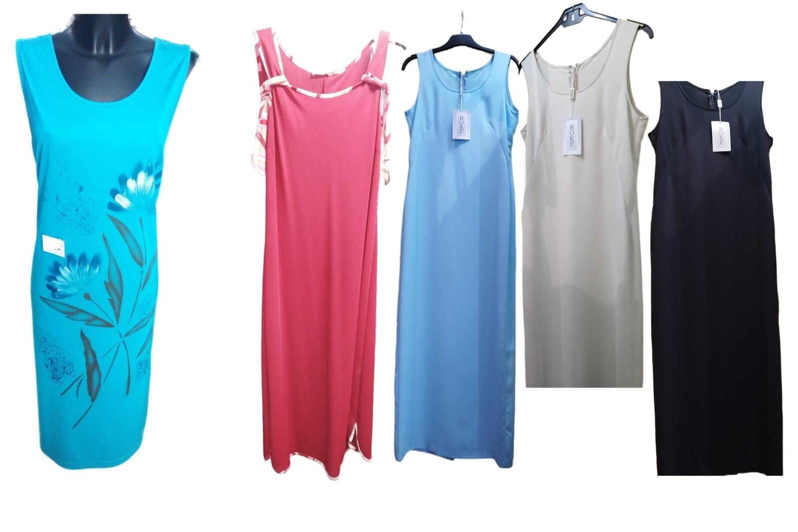Vestitino Donna Estivo Smanicato Lungo Leggero Taglia 44 ita Comoda Vari Colori