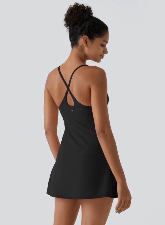 Halara SoftlyZero™ Plush Backless Active Dress Easy Peezy Edition XL , NWT Black