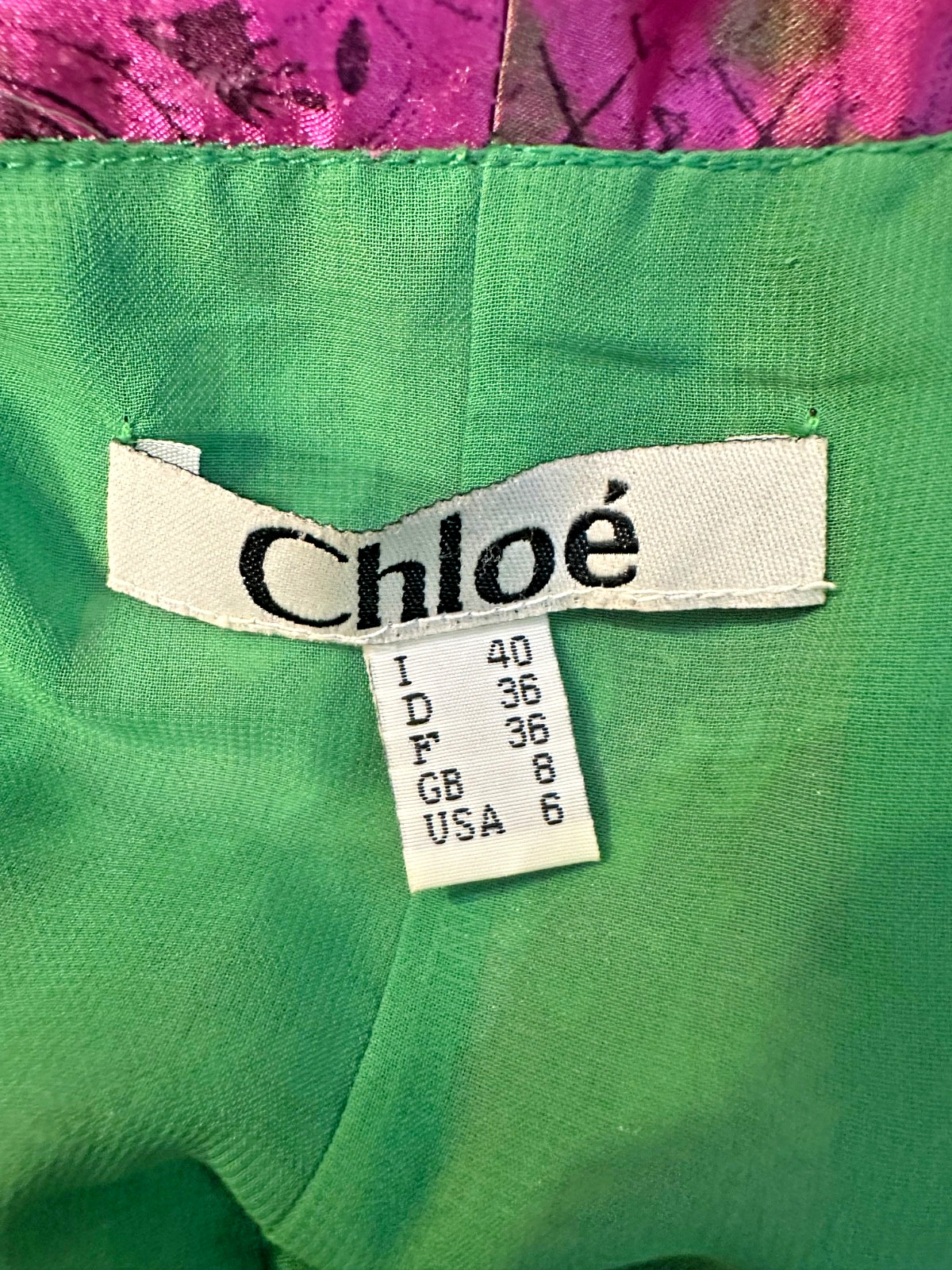 Chloe Silk Swing Dramatic High Collar and a Striking Mini Dress SZ 40