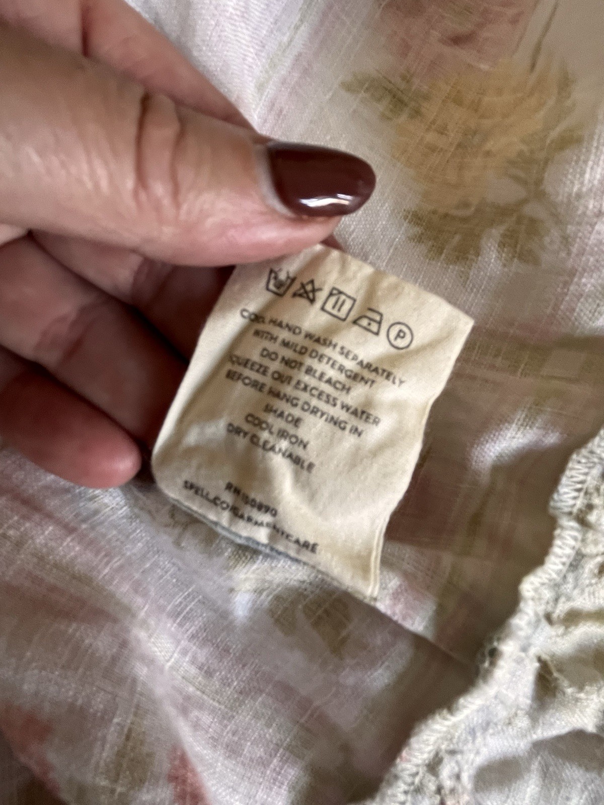 SPELL Linen Tiered Midi Dress – Patchwork Floral Button Down – Boho Cottagecore