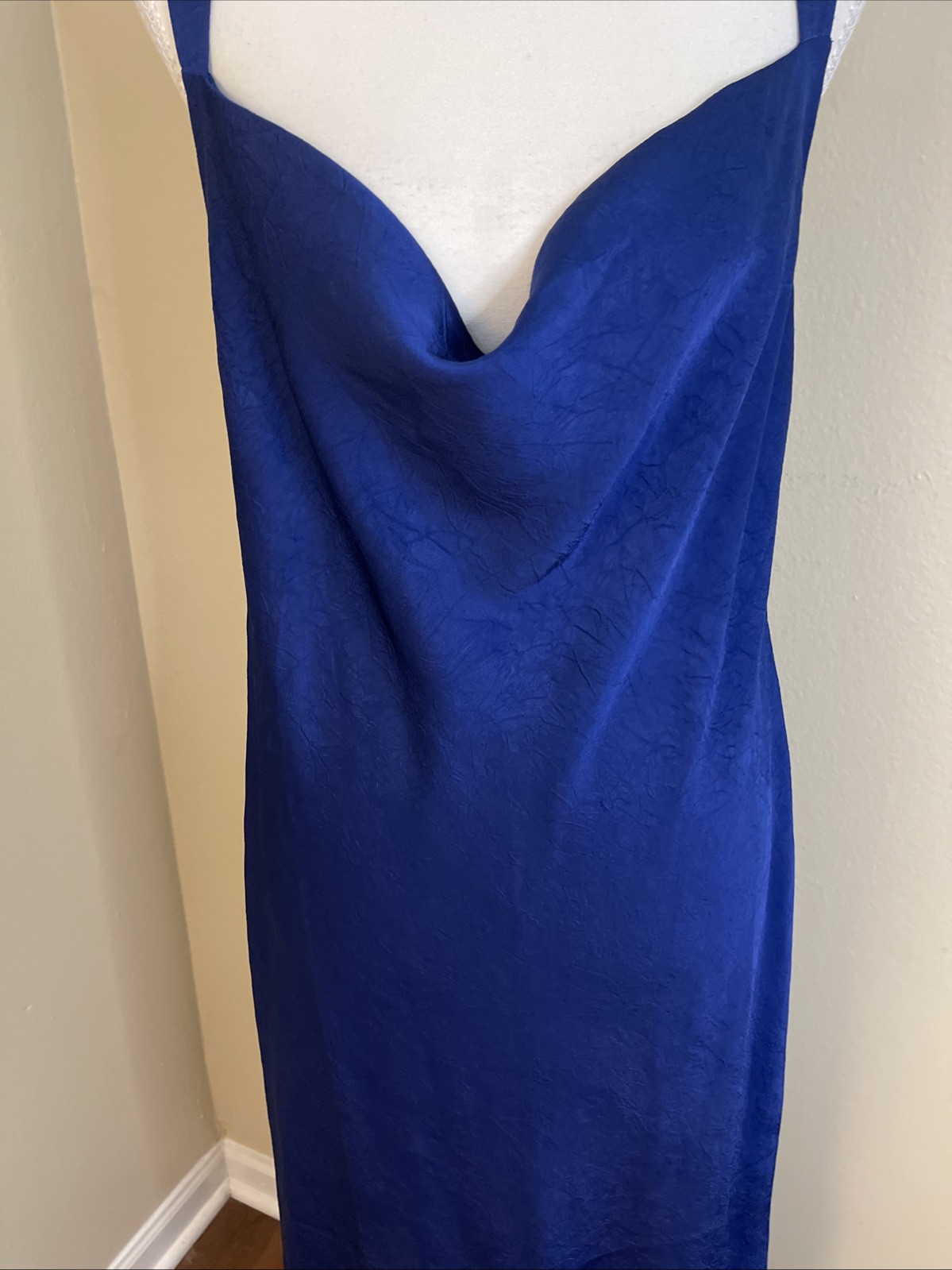 Baum und Pferdgarten Agamora Midi Slip Dress Bellwether Blue EU 42 Cowl Neck